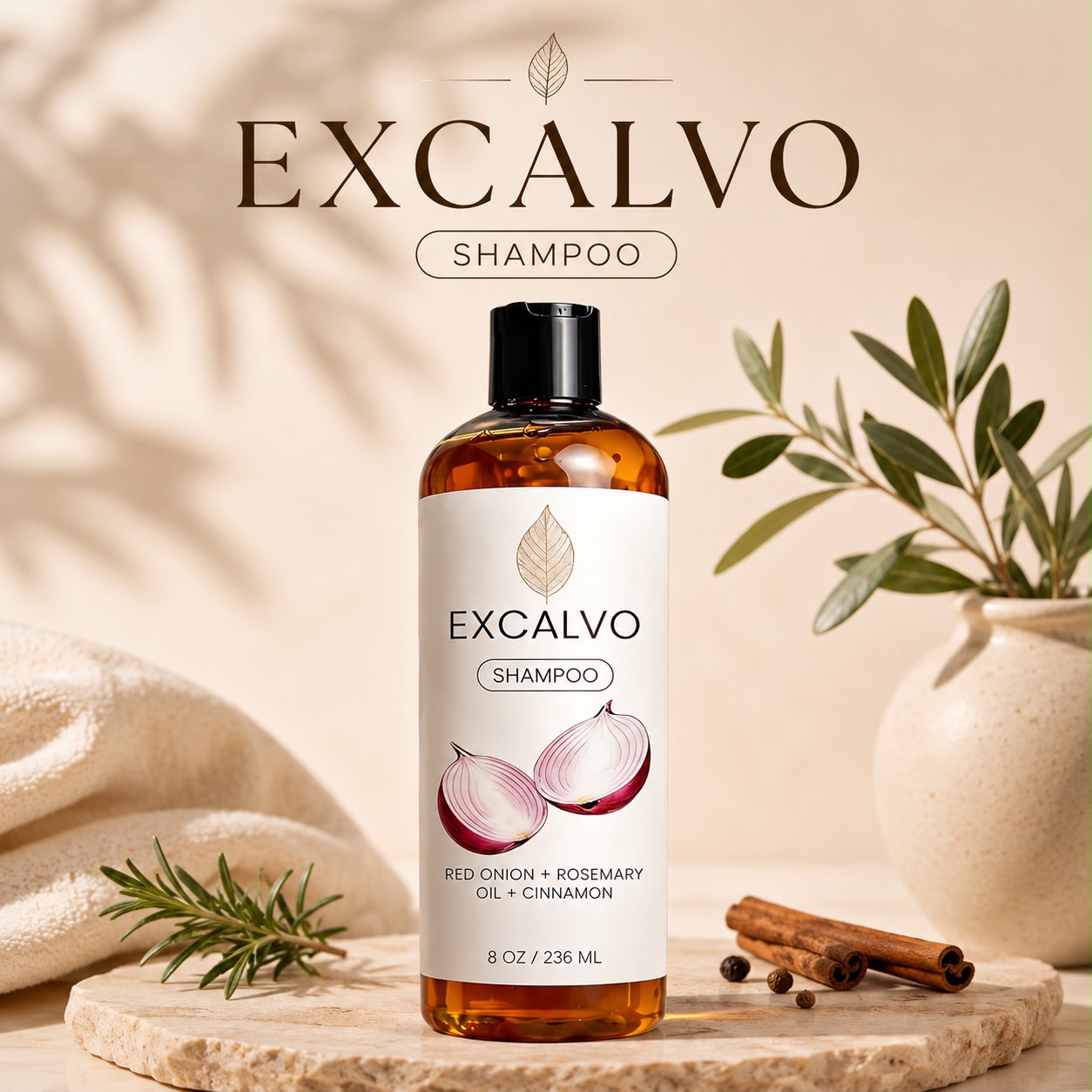 Shampoo Excalvo | Cabello Más Fuerte y con Apariencia Más Densa 🌿✨