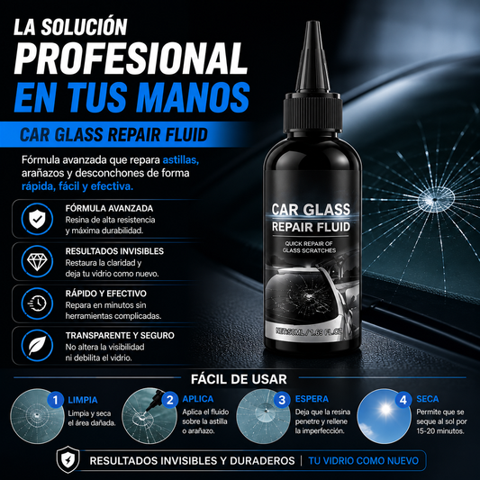 🚗  Car Glass Repair Kit – Reparación Profesional de Grietas y Parabrisas 💎