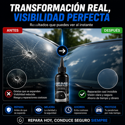 🚗  Car Glass Repair Kit – Reparación Profesional de Grietas y Parabrisas 💎