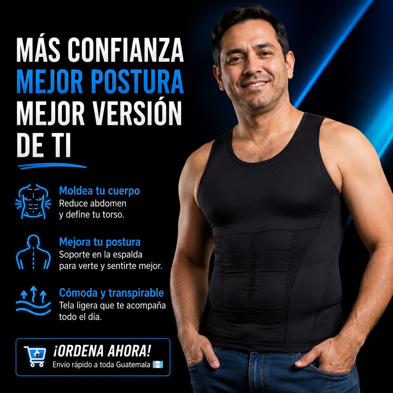 CAMISA DE COMPRESIÓN - Luce más delgado y Mejora tu Postura 💪🔥