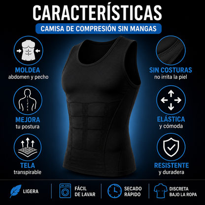 CAMISA DE COMPRESIÓN - Luce más delgado y Mejora tu Postura 💪🔥